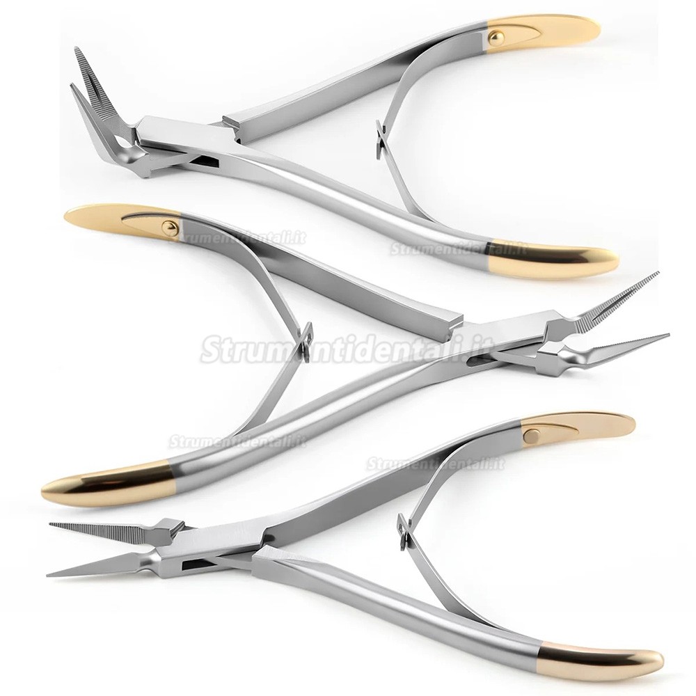 Pinzette per radici residue dentali estrazione denti Dritte/Curve 45&deg;/90&deg;